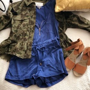 NAKED ZEBRA ROYAL 👑 BLUE ROMPER